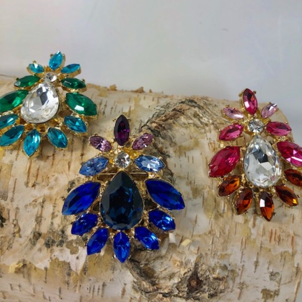 Evergreen Brooch Sparkle jewelry Jewels Pins set 3